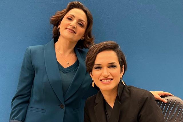 BBC Persian presenters Farnaz Ghazizadeh (l) and Rana Rahimpour (r)  