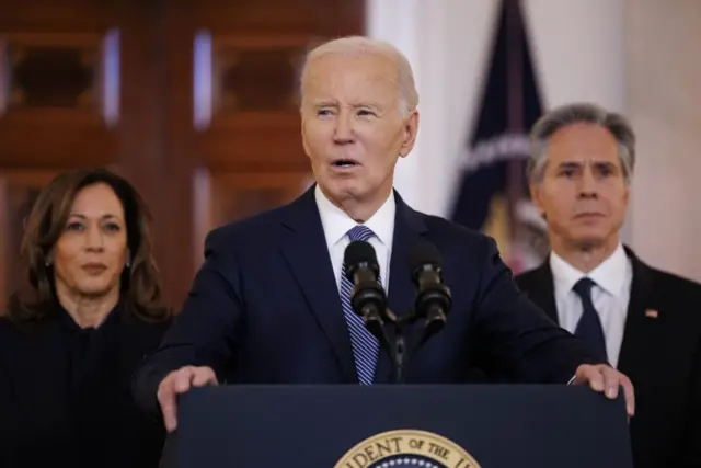 Joe Biden en una conferencia de prensa