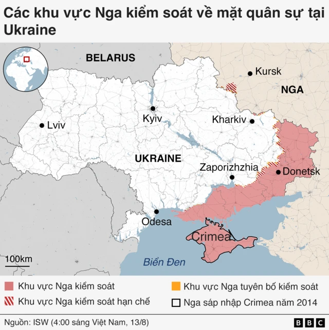 Bản đồ chiến tranh Ukraine 