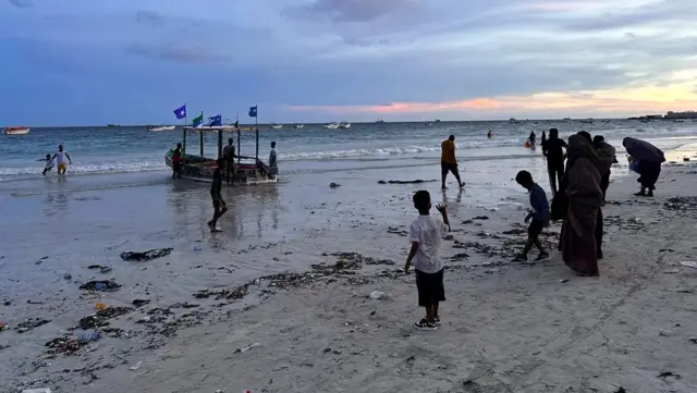 Mogadishu bakin tekun Liido shi ne inda za ku iya ganin birnin yana rayuwa