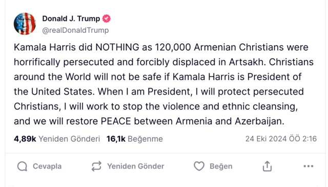 Donald Trump, Kamala Harris, Qarabağ, etnik ermənilər, deportasiya