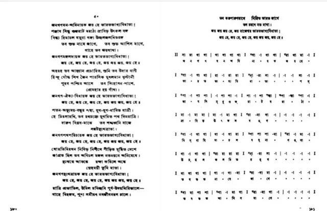 স্বরবিতানে জন গণ মন-র সুর লিপিবদ্ধ রয়েছে