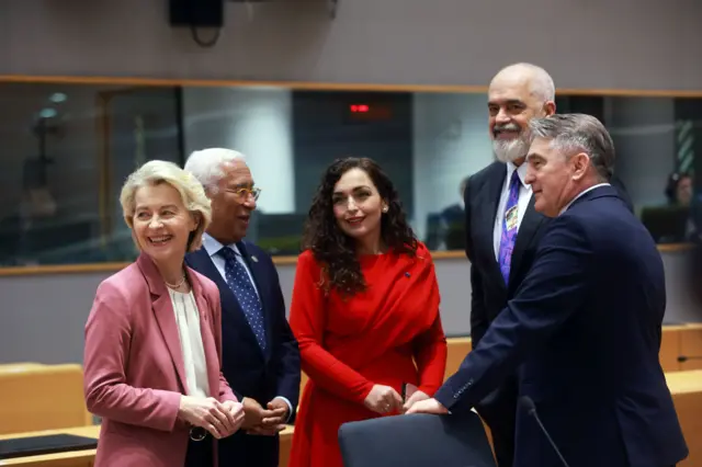 ursula fon der lajen, antonio košta, vjosa osmani, edi rama, komšić