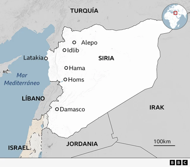 Mapa de Siria