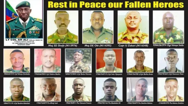 Name of soldiers killed in Delta