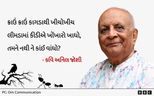 ગુજરાતી સાહિત્યનો ઇતિહાસ, ગુજરાતી સાહિત્ય, અનિલ જોશી, કવિ અનિલ જોશી, રમેશ પારેખ, ગુજરાતનો ઇતિહાસ, ગુજરાત, બીબીસી ગુજરાતી, લોકગીત, ગીતકવિતા, ગુજરાતી કવિઓ, ગુજરાતી ગઝલકારો, સૌરાષ્ટ્રના કવિઓ, અમરેલી, મુંબઈના કવિ, કવિતા, ગીત, ગઝલ, ગુજરાતી સાહિત્ય પરિષદ