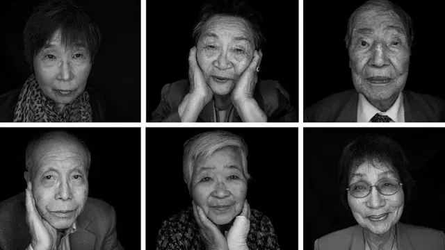 6 Hibakusha en fotos en blanco y negro