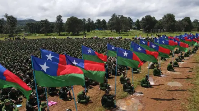 PNA ရဲ့ စစ်အင်အားပြပွဲ မြင်ကွင်း