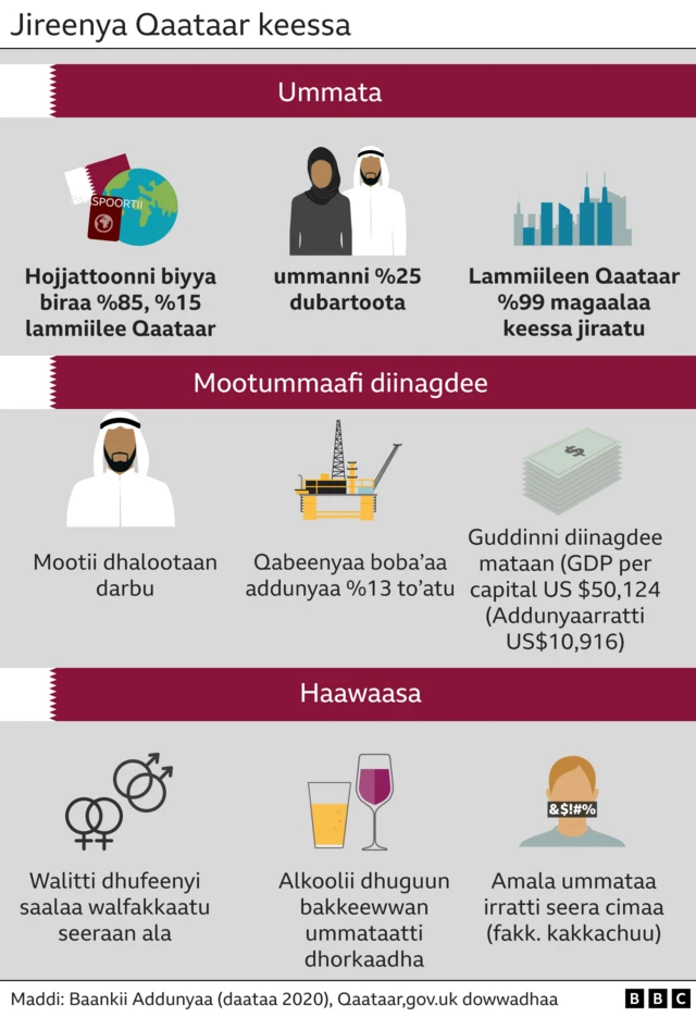Haala jireenyaa Qaataar keessaa