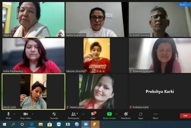 भर्चुअल परामर्शको दृश्य