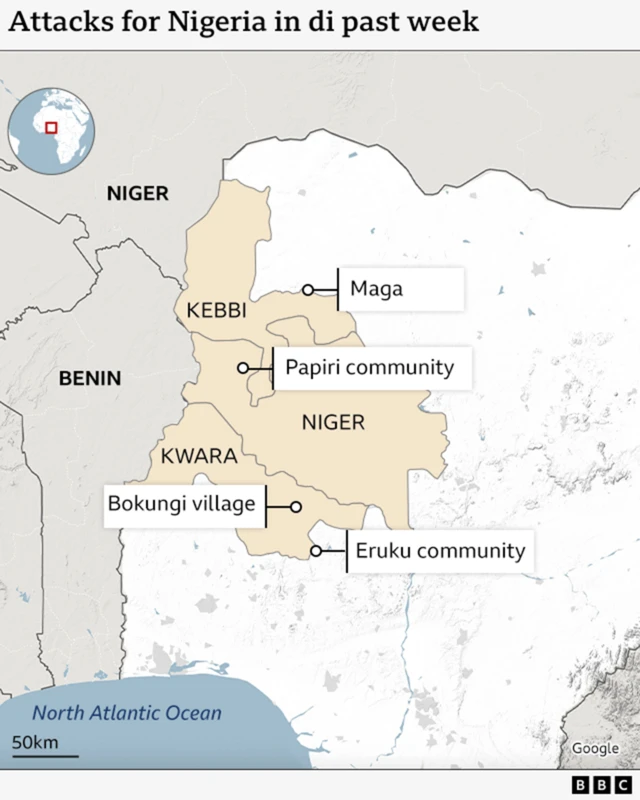 Location of di Kebbi schoolgirls kidnap