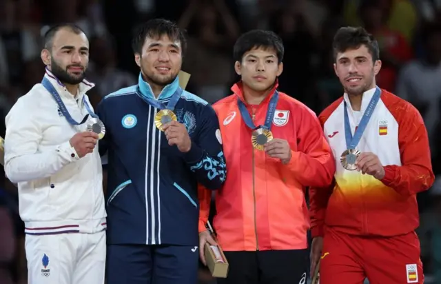 銅メダルを獲得した永山