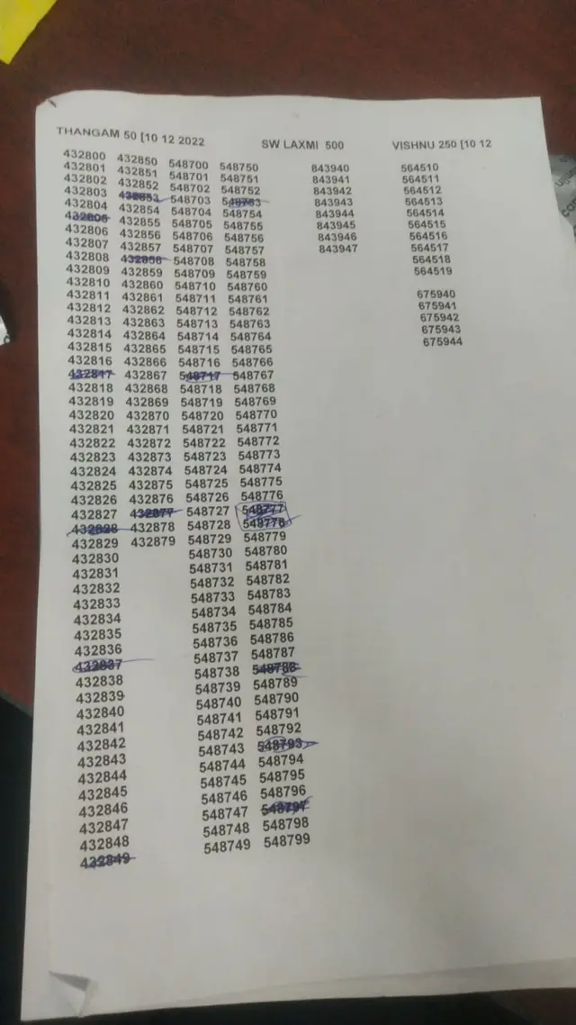 சென்னை புறநகரில் நம்பர் சூதாட்டம்