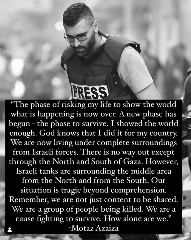 الصحفي الغزي معتز عزايزة