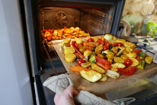 Vegetable bake in an oven