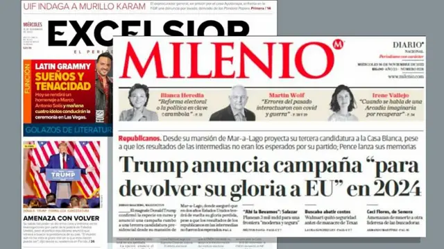 قصد ترامپ برای شرکت در انتخابات ریاست جمهوری در صفحه نخست مطبوعات آمریکای لاتین مطرح شد