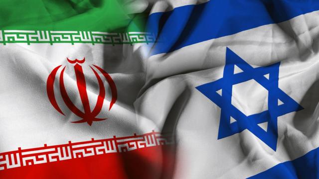 israel and Iran flags