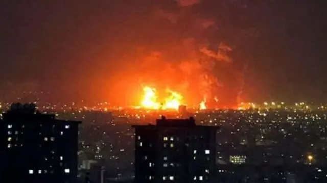 Tehron neftebazasiga hujumdan keyingi yong‘in