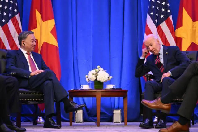 Ông Tô Lâm và ông Biden 