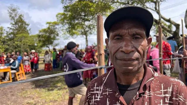 Natalis Lengka, warga Kampung Konan, Papua Pegunungan. 