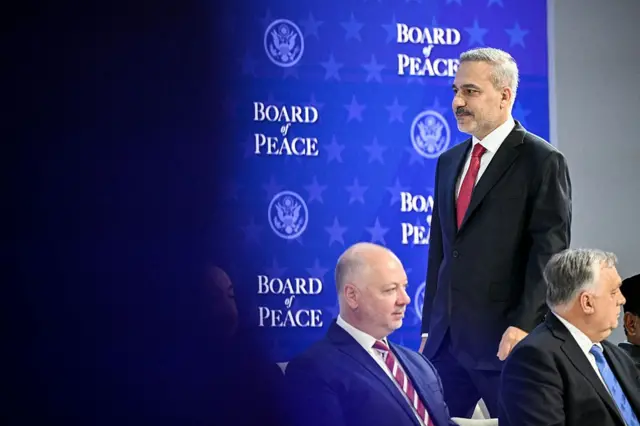 Dışişleri Bakanı Hakan Fidan, 22 Ocak 2026’da Davos’taki Dünya Ekonomik Forumu kapsamında düzenlenen Barış Kurulu toplantısına katıldı