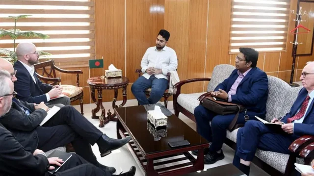 বুধবার ব্রিটিশ গ্লোবাল পার্টনার্স গভর্ন্যান্স এর প্রতিনিধিদলের সঙ্গে বৈঠক করেন তথ্য উপদেষ্টা নাহিদ ইসলাম