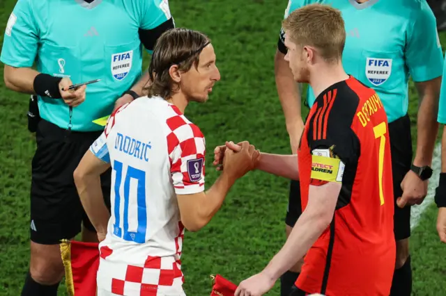 Лука Модрич менен Кевин де Брюйне