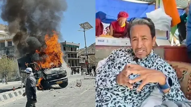 केंद्र सरकारनं लडाख हिंसाचाराला सोनम वांगचुक जबाबदार असल्याचा आरोप केला आहे.