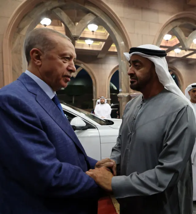 Erdoğan ile BAE Devlet Başkanı Şeyh Muhammed Bin Zayed Al Nahyan 