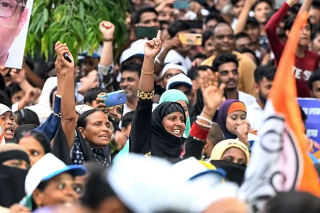 তৃণমূল কংগ্রেস সমর্থকদের উল্লাস