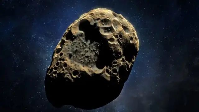 Imagem de um asteroide