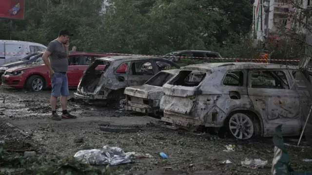 Наслідки обстрілу в Києві 
