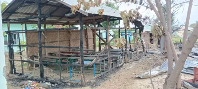 ပြီးခဲ့တဲ့ သြဂုတ် ၁၅ရက်မှာ မီးရှို့ခံခဲ့ရတဲ့ အထက(ခွဲ) ချိုင်စောက် မြင်ကွင်း။