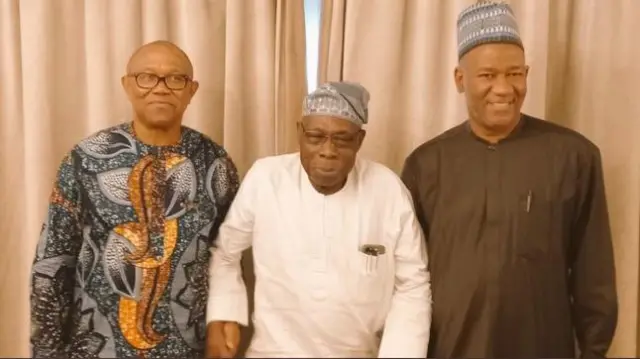 Àwòrán Obasanjo, Peter Obi ati igbakeji rẹ