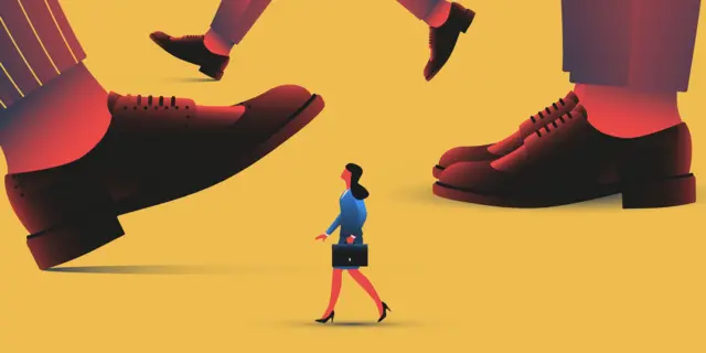 Ilustrasi perempuan di bawah posisi laki-laki .