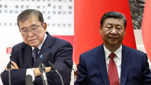 이시바 시게루 일본 총리와 시진핑 중국 국가주석