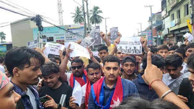 विराटनगरमा जेन जी प्रदर्शनकारीहरू 