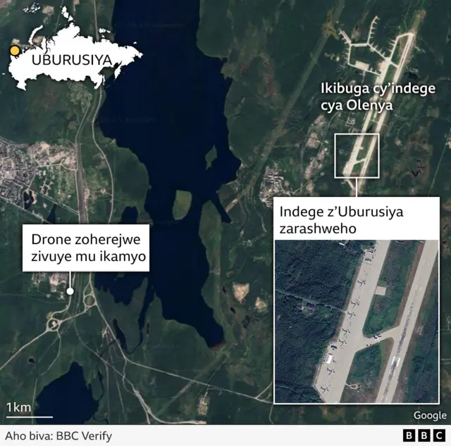 Ikarita igaragaza igitero cya 'drone'