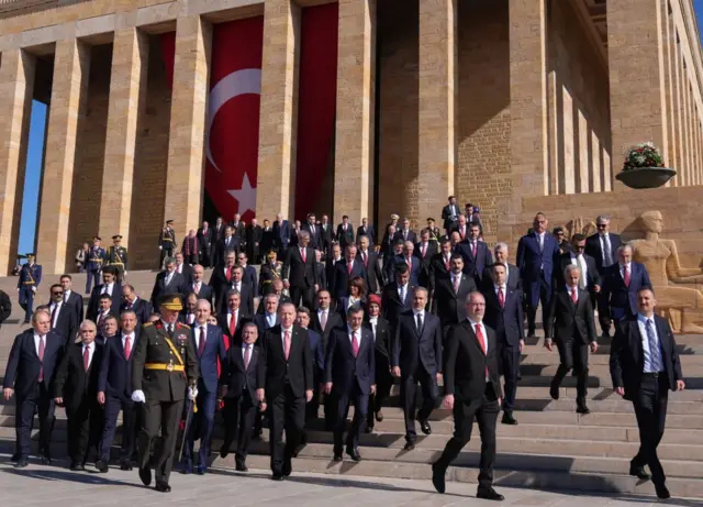 Cumhurbaşkanı Erdoğan ve yetkililer