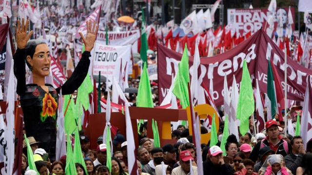 Acto de apoyo a Claudia Sheinbaum