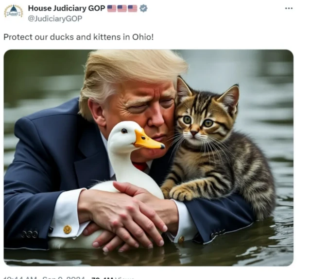 Barta warbaahinta bulshada ee xisbiga Jamhuuriga ee rasmiga ah, si gaar ah halka Guddiga Garsoorka ee Aqalka Jamhuuriga, ayaa sidoo kale baahiyey sheegashadan been-abuurka ah.