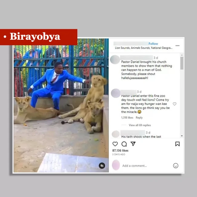 Umwe muba 'blogger' ukurikirwa cyane muri Nigeria yavuze ko uwo ari "Pastor Daniel" utegeka intare