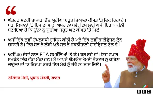 ਮੋਦੀ ਦੇ ਭਾਸ਼ਣ ਦੀਆਂ ਅਹਿਮ ਗੱਲਾਂ