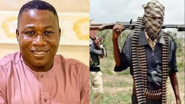 Sunday Igboho wa ni apa osi, agbebọn wa ni apa ọtun