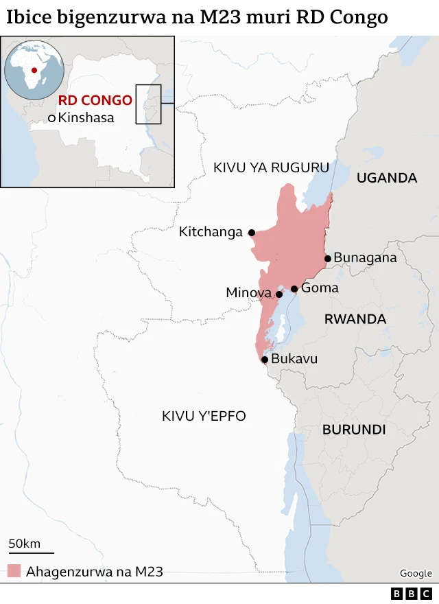 Aho M23 yagenzuraga mbere y'ifatwa rya Kamanyola