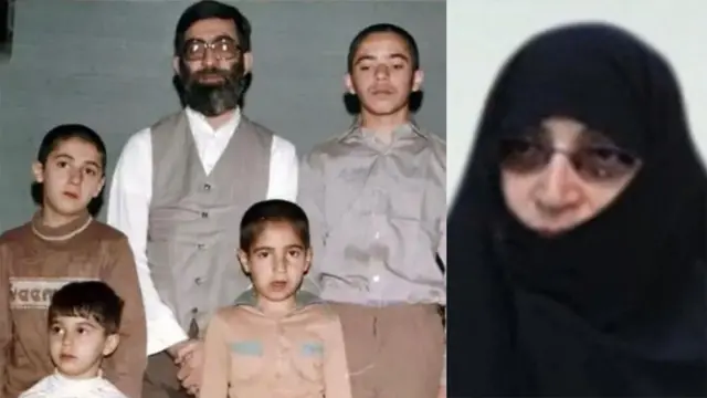 عکس خامنه ای و چهار پسرش و همسرش منصوره خجسته باقرزاده