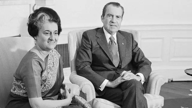 అప్పటి అమెరికా ప్రెసిడెంట్ నిక్సన్, ఇందిరా గాంధీ