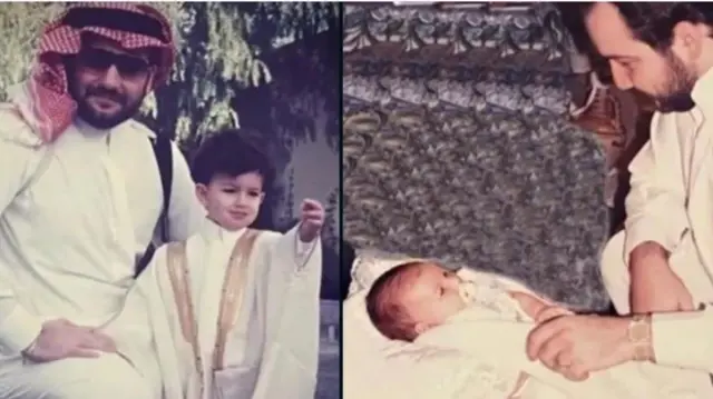 Ọmọọba to jade laye naa ree pẹlu baba rẹ, nigba to wa ni kekere.