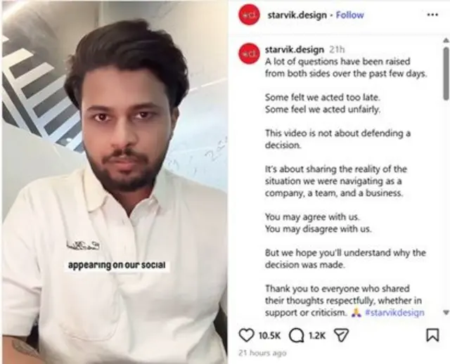 وشوکرما نے بتایا کہ فیصلہ کرنے سے پہلے کمپنی نے داخلی سطح پر معاملے کا جائزہ لیا۔