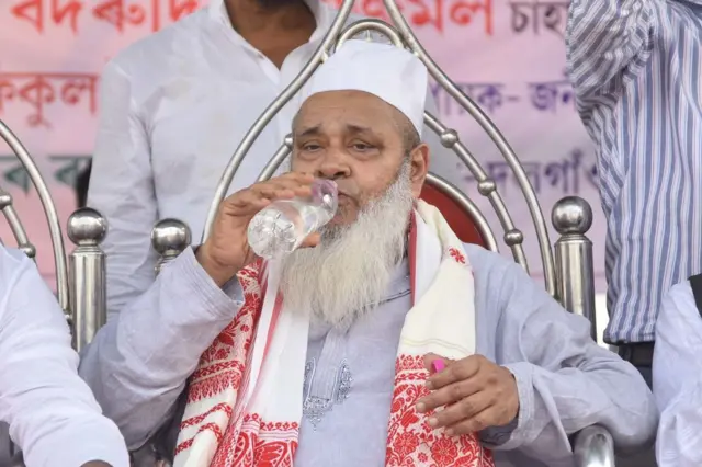 আসামে নির্বাচনী প্রচারে বদরুদ্দিন আজমল